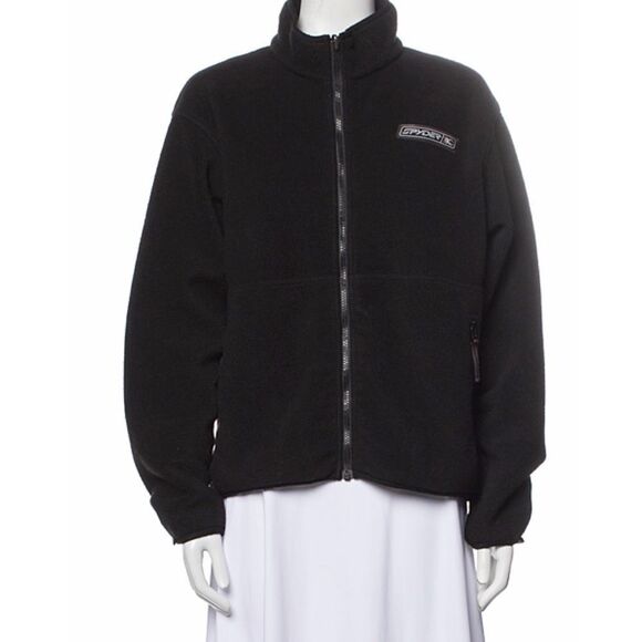 Spyder Black Fleece Jacket XL - Picture 1 of 5
